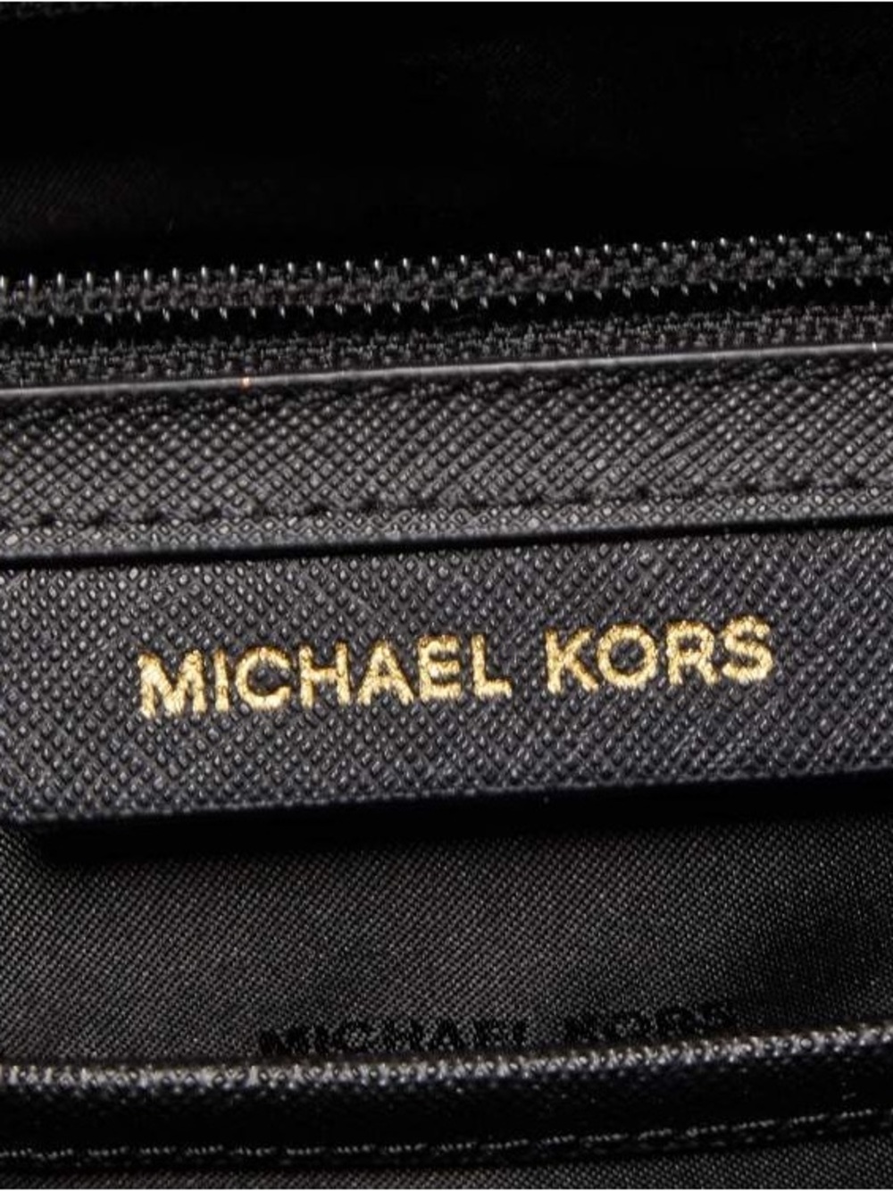 Michael Kors Jet Set Black Leather Weekender with Gold Hardware - Picture 6 of 6